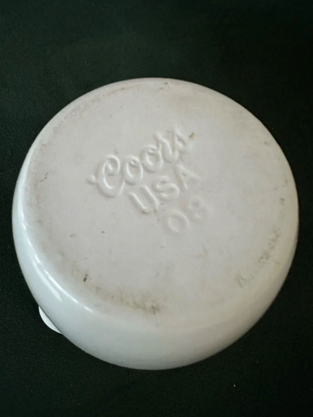 Neutral Off-White Vintage Coors USA 08 Ceramic Labware Crucible Barware